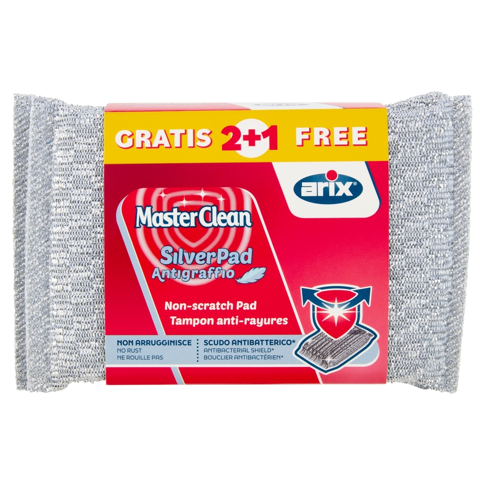 MasterClean SilverPad Antigraffio 2 pz + 1 Gratis